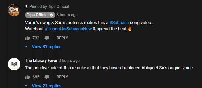 Youtube comments
