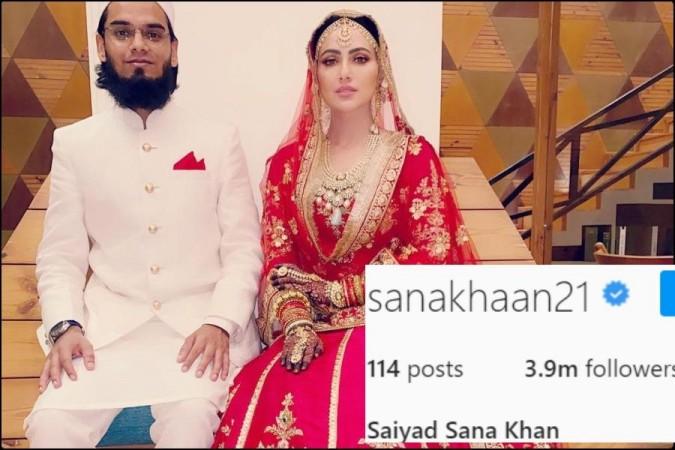 Sana Khan changes Instagram ID after marriage