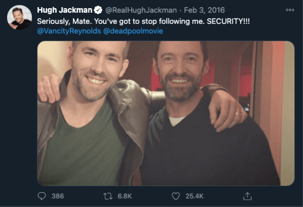 Hugh Jackman trolls Ryan Reynolds Hugh Jackman