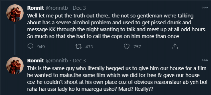Deleted Tweeted of Ronnit