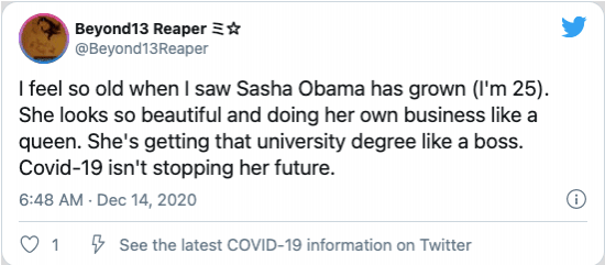 Sasha Obama viral picture Sasha Obama