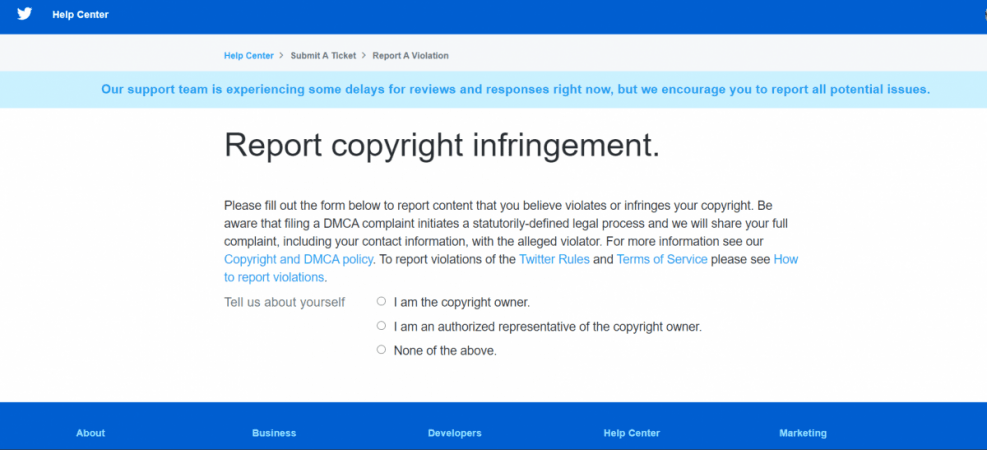 Original Copyright enforcement TAB