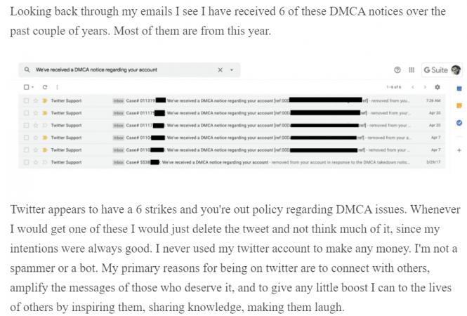 Twitter send emails