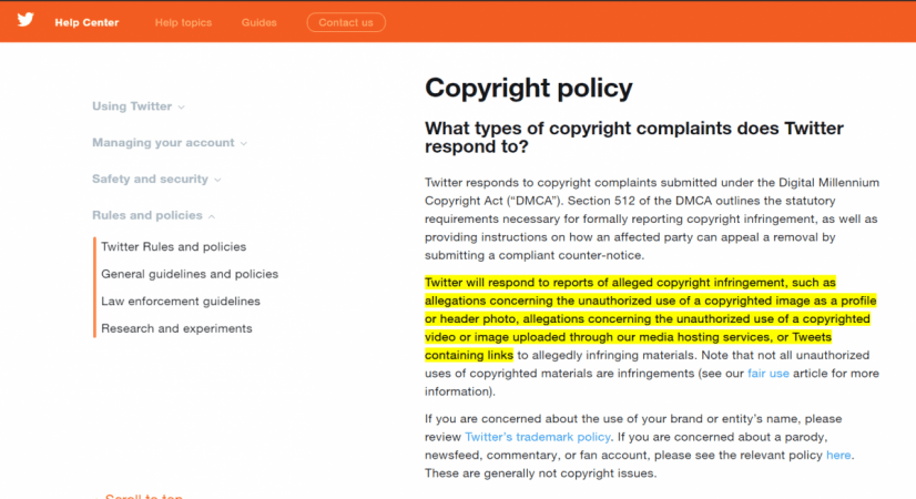 Copyright policy