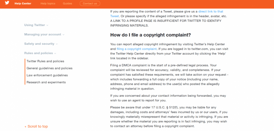 Filing a copyright