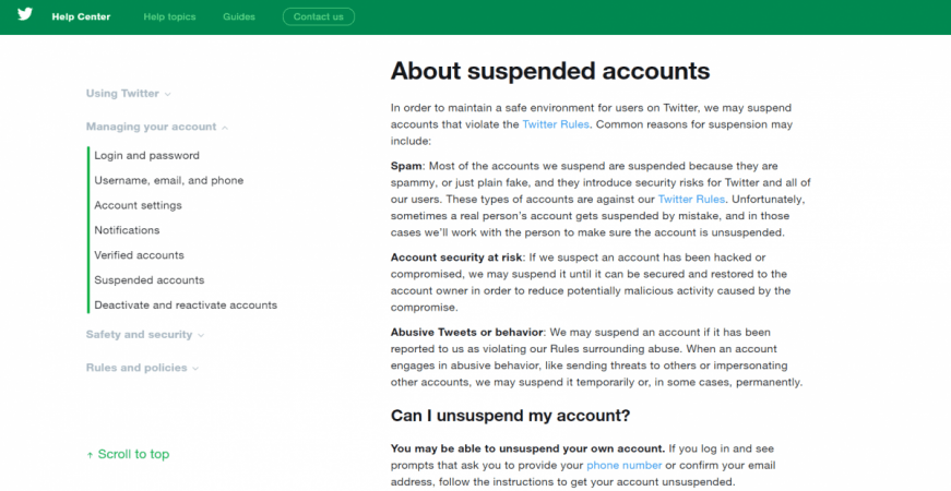 What are suspended accounts