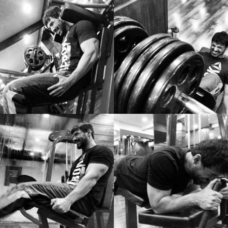 john working out in gym