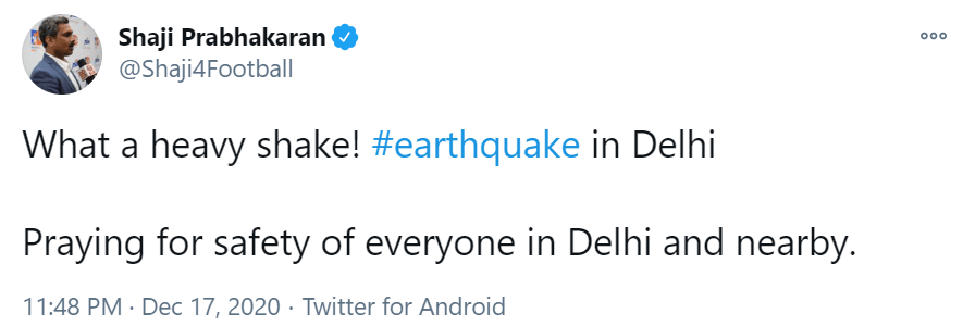 Earthquake in Delhi