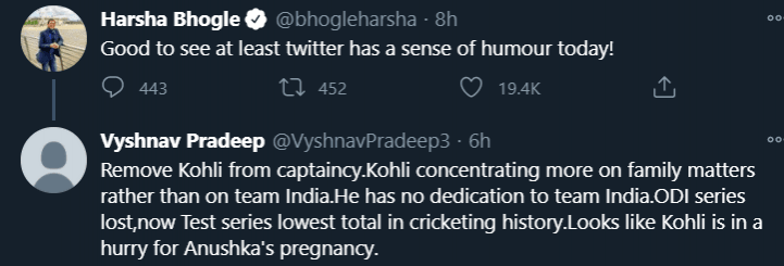 Harsha Bhogle reacts