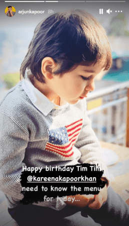 Arjun Kapoor wishes Taimur Ali Khan