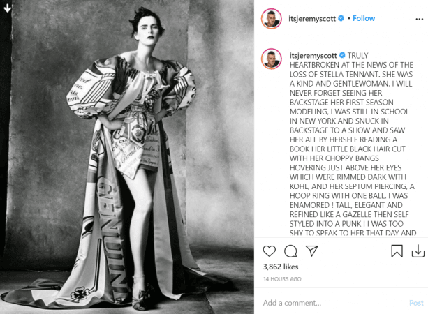 Fashion designer pays tribute