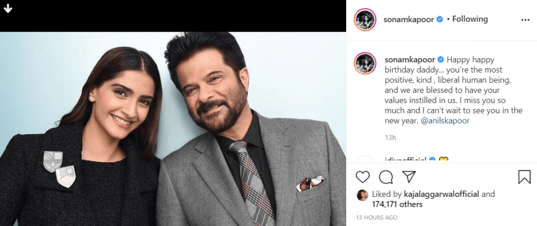 Sonam Kapoor wishes Anil Kapoor