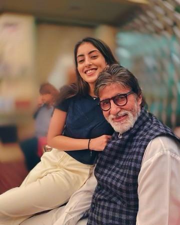 Navya Naveli with Amitabh Bachchan
