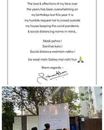 Notice outside salman Khan's building