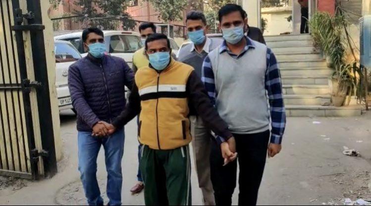 The Bangladeshi man (in yellow jacket) was arrested by the Crime Branch of Delhi Police. Mausam