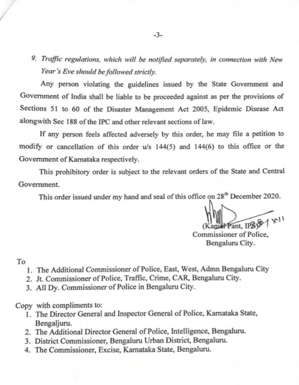 Section 144 in Bengaluru