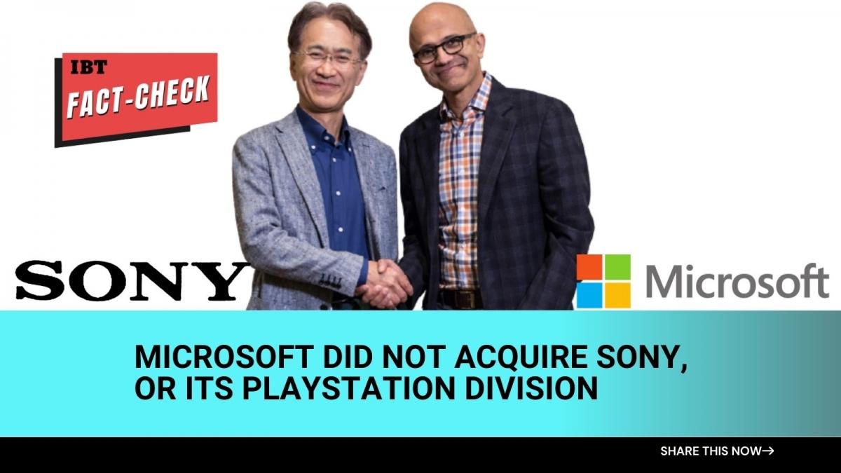 Fact-check: Microsoft acquires Sony for 