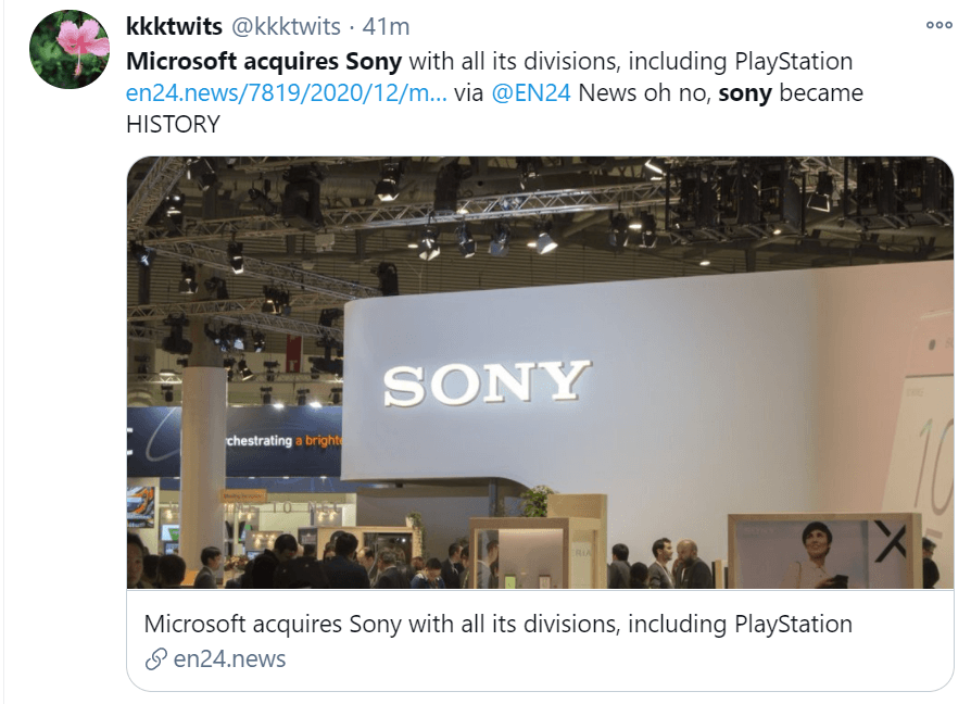 Fact-check: Microsoft Acquires Sony For $130 Bn Is Hispanic Version Of ...