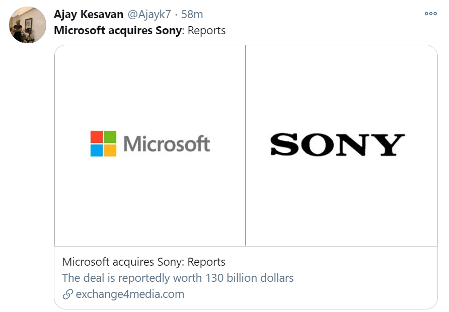 Microsoft bought Sony