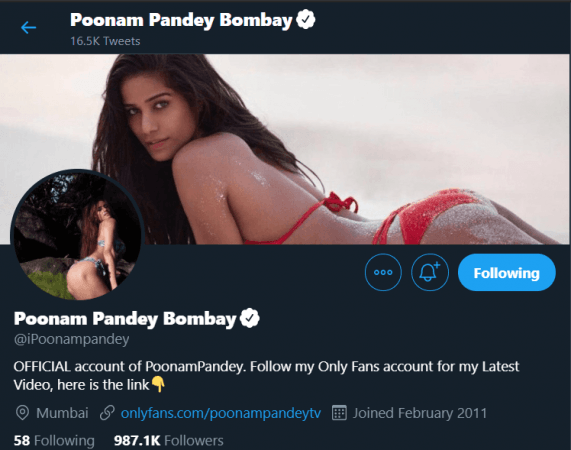 Poonam pandey only fans