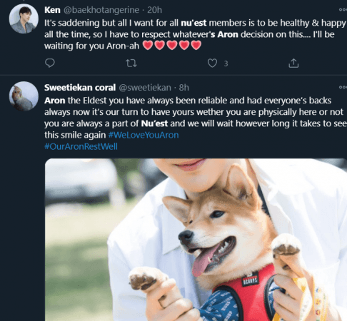 Fans trend we love you Aron