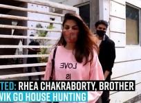 Spotted: Rhea Chakraborty, brother Showik go house hunting in Mumbai
