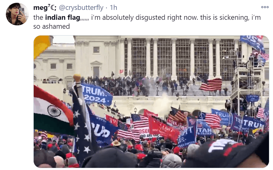 Tricolour at MAGA rally