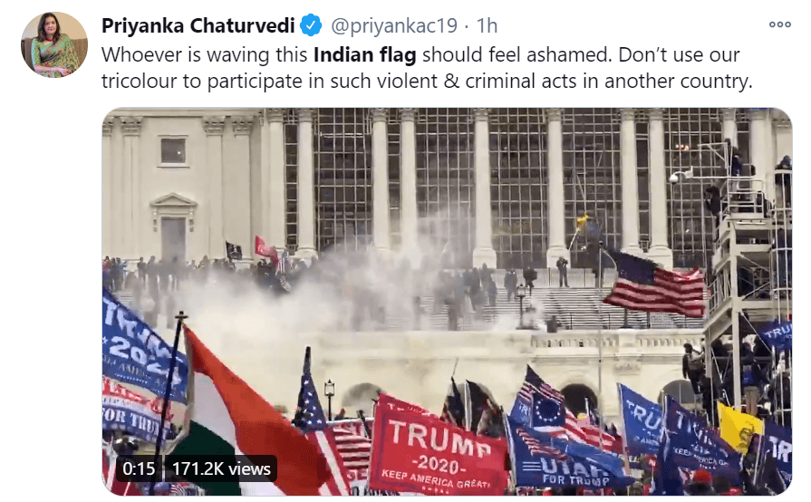 Tricolour at MAGA rally