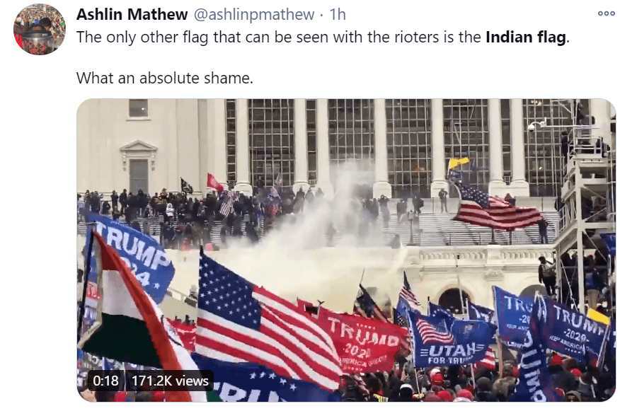 Tricolour at MAGA rally