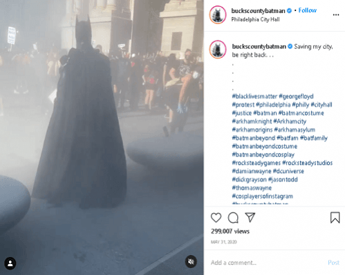 Old video of 'Batman' at anti-racism protests falsely linked to US Capitol protests Old video of 'Batman' at anti-racism protests falsely linked to US Capitol protests