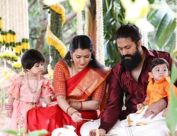 Yash with Riddhima and son, daughter