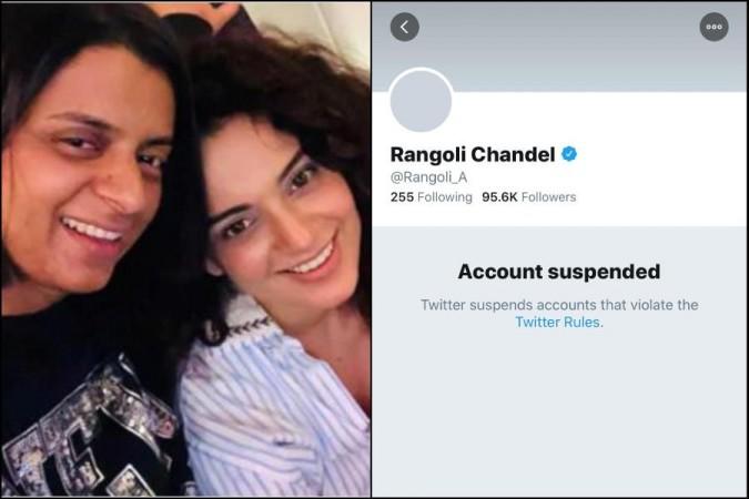 In April 2020, Rangoli Chandel's twitter account was suspended