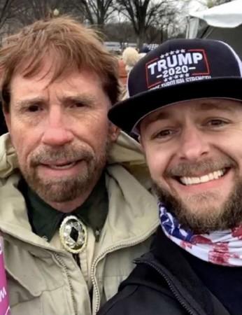 Image showing Chuck Norris at US Capitol riots goes viral