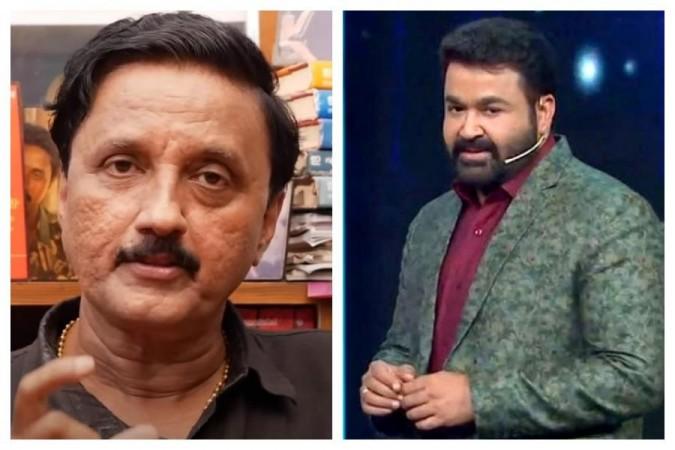 Santhivila Dinesh (Left), Mohanlal (Right) Bigg Boss Malayalam 3