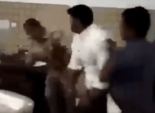 Old video of BJP councillor thrashing policeman revived Old video of BJP councillor thrashing policeman revived