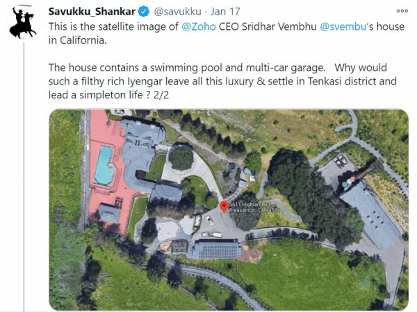 Sridhar Vembu Twitter attack