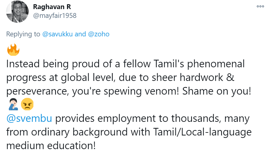 Sridhar Vembu Twitter attack