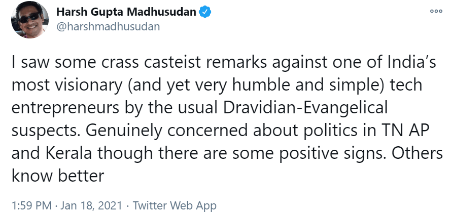 Sridhar Vembu Twitter attack