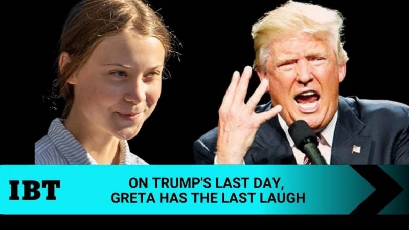 Greta reacts to Trump leaving WH