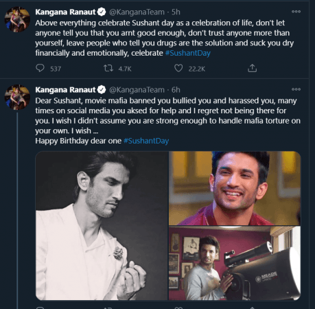 Kangana wishes SSR