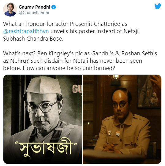 Netaji portrait confusion