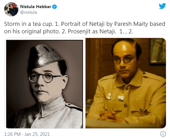 Netaji portrait confusion