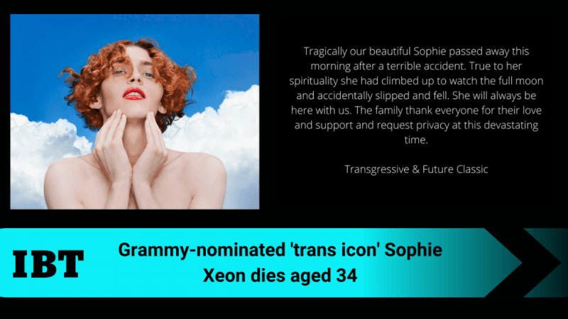 Condolences To The Family, Fans And Friends Of Sophie Xeon, Who