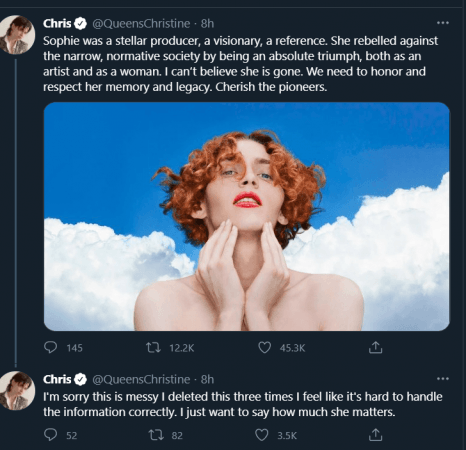 Queens Christine expresses grief