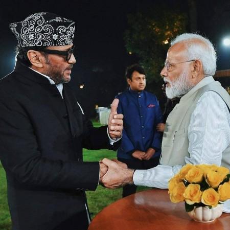 Jackie Shroff with PM modiji