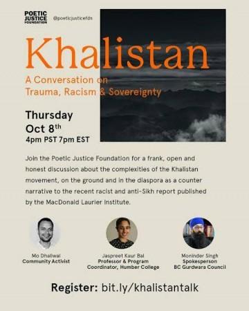Mo Dhaliwal, who participated in a webinar of the foundation, openly declares himself as Khalistani. Khalistan