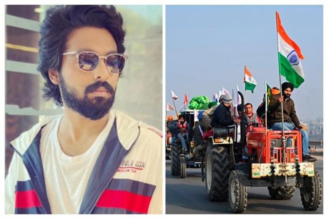 GV Prakash Kumar (Left), Protesting Farmers (Right) GV Prakash Kumar