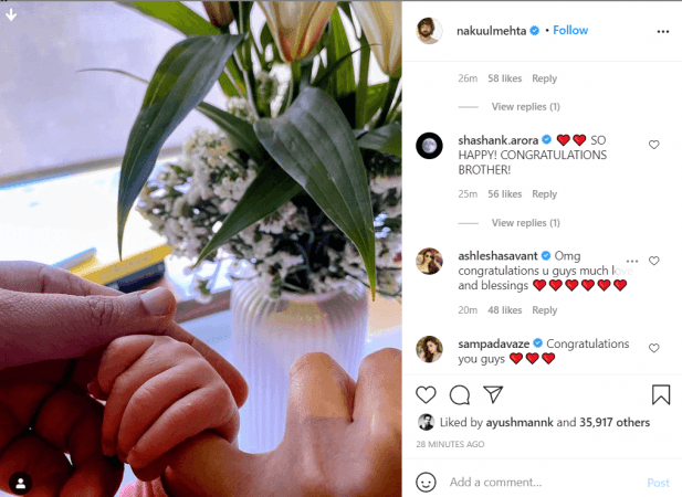 Friends from the fraternity wish the couple