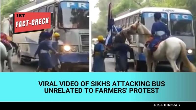 Fact-check: Viral video of Nihang Sikhs attacking bus is old, unrelated to farmers' protest