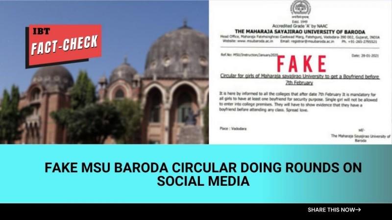 Fact check: MSU Baroda didn't ask students to get boyfriend; fake circular goes viral